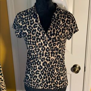 Express animal print top size medium